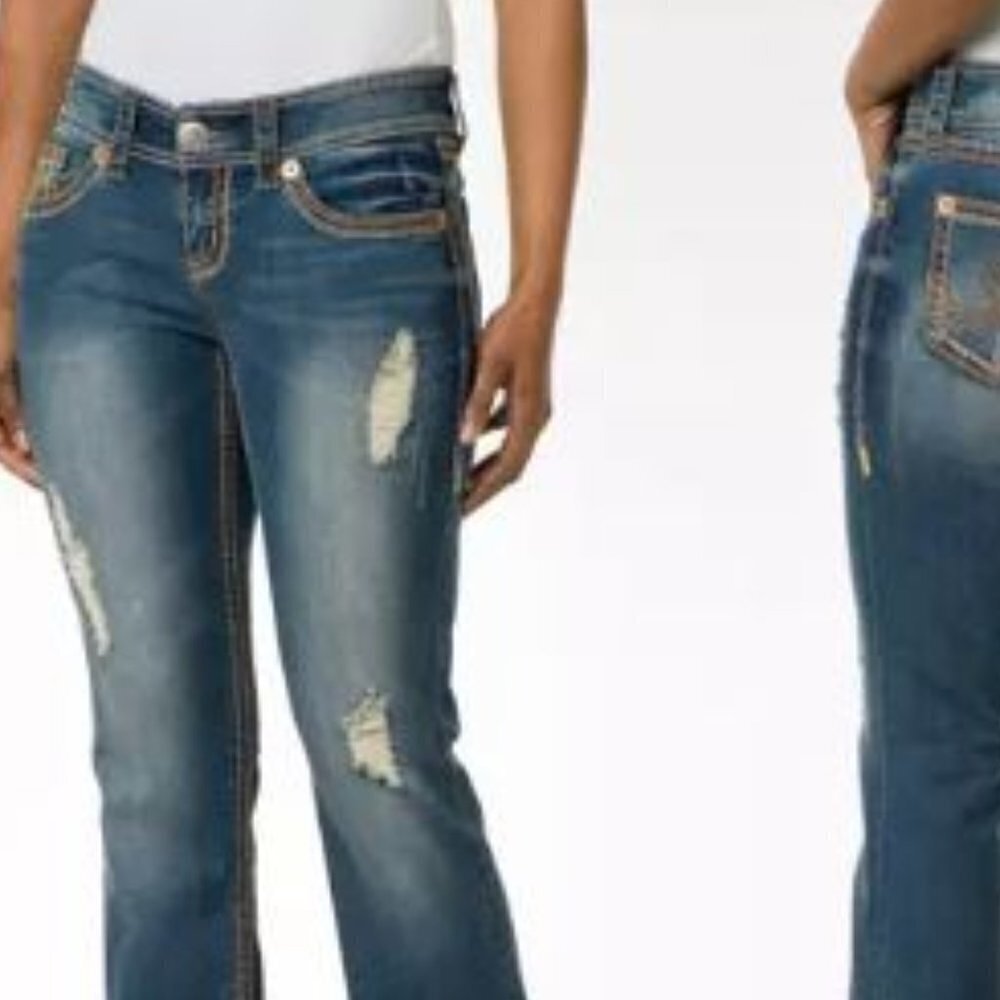 Seven7 Vintage Heavy stitch Skinny distressed jean - Size 31 china